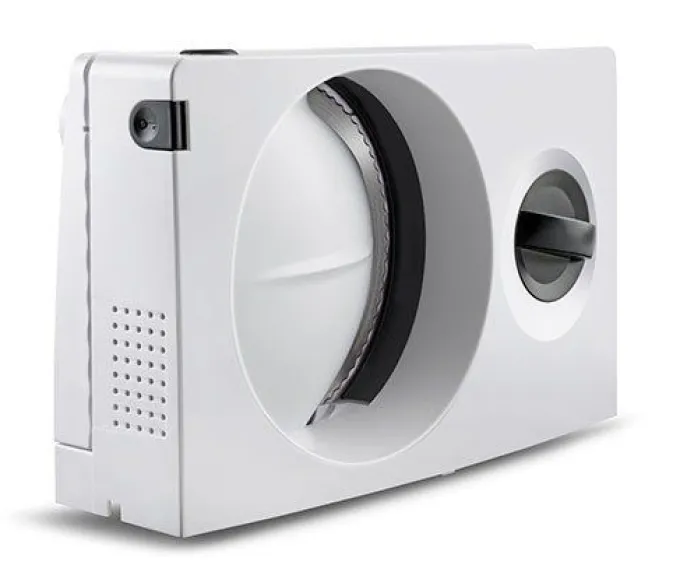 Taurus - affettatrice pieghevole Cutmaster Compact 100 W | lama acciaio inox 17 cm | spessore 1-15 mm | pulsante sicurezza | design compatto | per tutti i tipi di alimenti