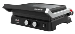 Taurus - Grill per panini 2600 W | 2-in-1 grill e piastra | Piastre antiaderenti senza PFOA 29x23 cm | Stair System | Dual Heat | Maniglia fredda al tatto | Vassoio raccogli-grassi | Timer 30 min