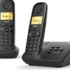 Telefono cordless Gigaset A270 Duo con Vivavoce Ampio Display e Indicazione Data Nero