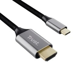 TRUST - CALYX USB-C TO HDMI CABLE cavo USB-C-HDMI, 2 metri, cavo USB-C-HDMI, Full HD 1080p o Ultra HD 4K - Nero