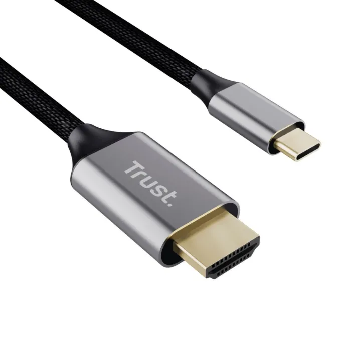 TRUST - CALYX USB-C TO HDMI CABLE cavo USB-C-HDMI, 2 metri, cavo USB-C-HDMI, Full HD 1080p o Ultra HD 4K - Nero