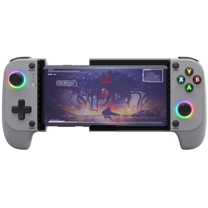 TRUST - Gaming GXT 735G Mylox Controller gaming per Smartphone, Xbox, PS5 - 25649, Bluetooth® 5.0, illuminazione LED RGB - Grigio