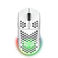 TRUST - GXT929W HELOX WIRELESS LIGHTWEIGHT Gaming Mouse RGB, illuminazione LED multicolore, autonomia 80h, ricarica micro-USB - Bianco