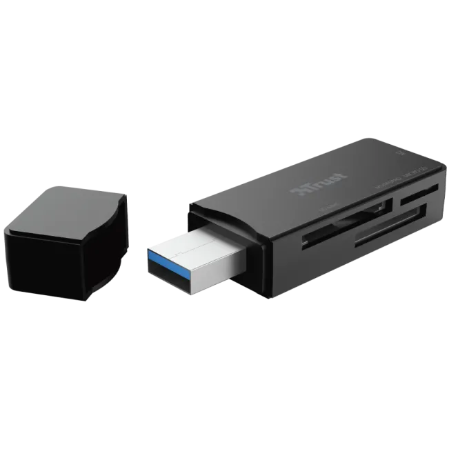 Trust NANGA lettore di schede USB 3.2 Gen 1 (3.1 Gen 1) Type-A Nero