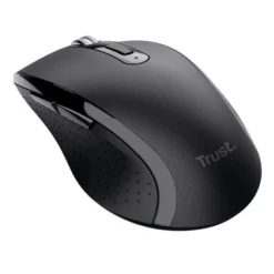 TRUST - SURA COMFORTABLE Mouse Wireless, 6 Pulsanti, Rotella di Scorrimento, 2 direzioni, risoluzione DPI 1200 - Nero