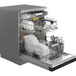 Whirlpool W8F HS61X, Lavastoviglie MaxiSpace 60cm, classe A, 15 coperti, 41dBA, Inox