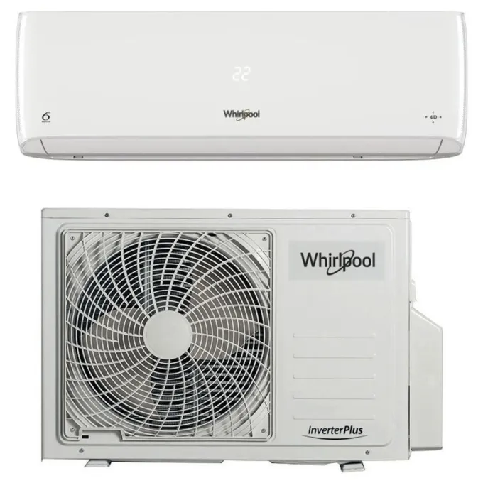 WHIRPOOL - SPICR318W - Condizionatore Fisso 18000 BTU, Classe A++/A+, tecnologia Inverter, Funzione 6° Senso - Bianco