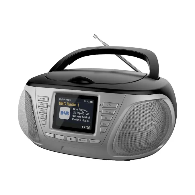 Xtreme ZT RADIO DAB CD BOOMBOX ZT DC015 Portatile Digitale Nero, Argento