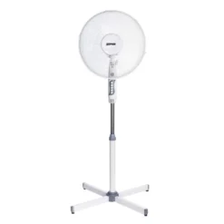 ZEPHIR - PBA41P Ventilatore a piantana 45 max, 3 Pale, altezza 125 cm, Griglia a nido d’ape, Oscillazione laterale automatica - Bianco