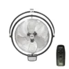 ZEPHIR - ZVI50CM Ventilatore da muro 50 cm con telecomando, 115 watt, 3 velocità, 3 pale oscillanti in alluminio, cavo 2 metri